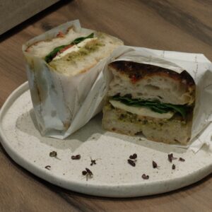 Homemade Focaccia Caprese Sandwich