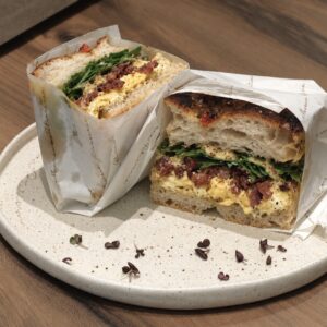 Bacon & Eggs Focaccia Sandwich