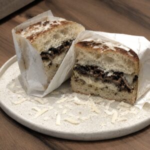 Cheesy Truffle Mushroom Focaccia Sandwich