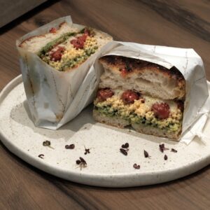 Avocado Eggs Focaccia Sandwich